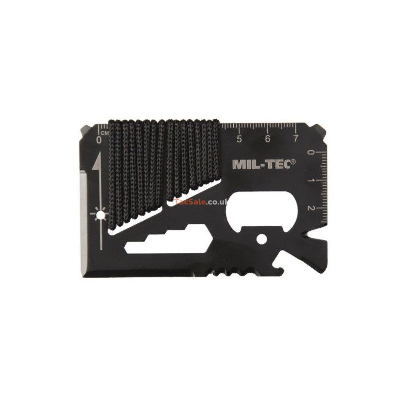 MIL-TEC BLACK TOOL CARD PARACORD WITH CASE